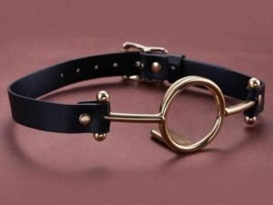 Metal Ring Gag with Tongue Depressor
