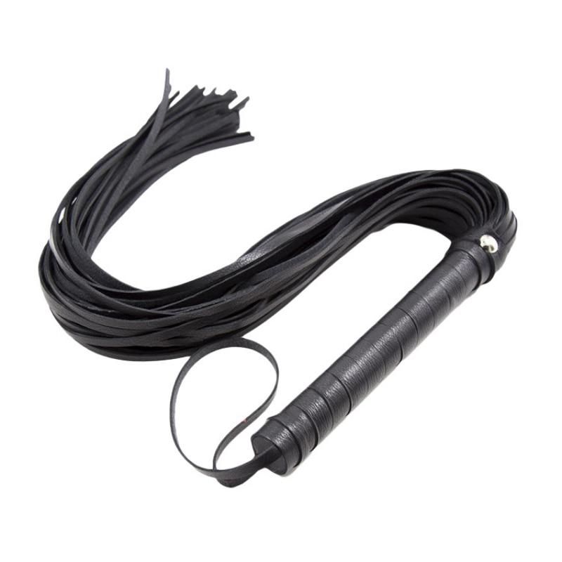 Leather Flogger - Black
