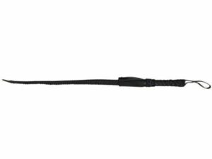 Braided Leather Whip - Black