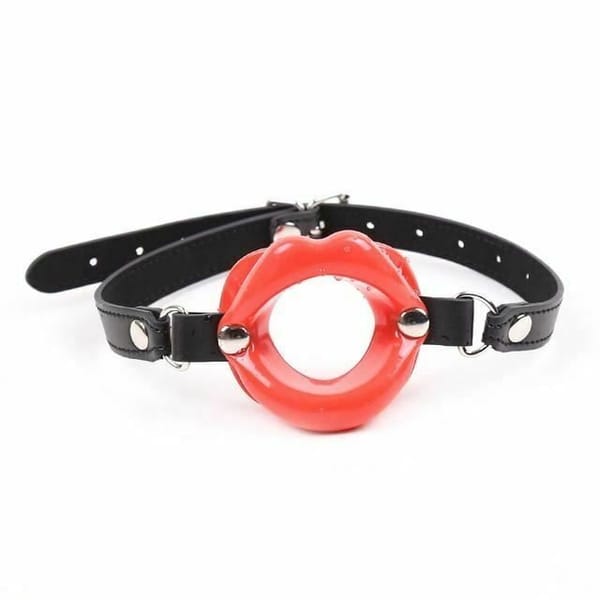 Open Mouth Lips Gag - Red
