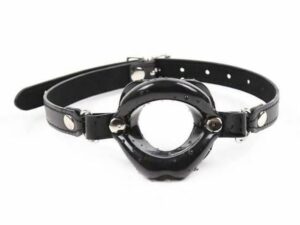 Open Mouth Lips Gag - Black