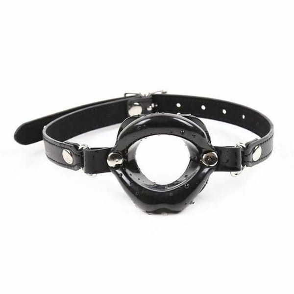 Open Mouth Lips Gag - Black