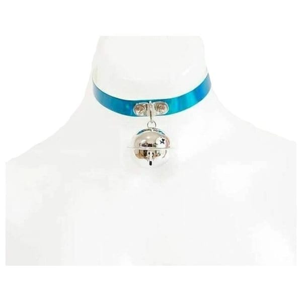 Kitten Bell Goth Collar - Blue