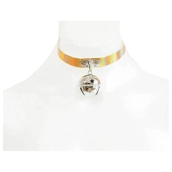 Kitten Bell Goth Collar - Yellow